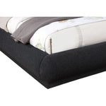 Rigby Boucle Fabric Upholstered Queen Bed in Black