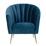 Rosemont Velvet Accent Armchair in Blue