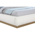 Rigby Boucle Fabric Upholstered Queen Bed in Cream