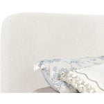 Rigby Boucle Fabric Upholstered Queen Bed in Cream