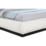 Rigby Boucle Fabric Upholstered Queen Bed in Cream