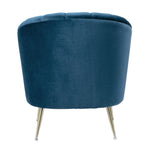 Rosemont Velvet Accent Armchair in Blue