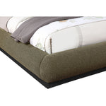 Rigby Boucle Fabric Upholstered Queen Bed in Olive