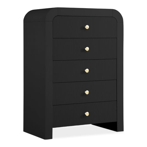 Artisto Ash Veneer Chest in Black