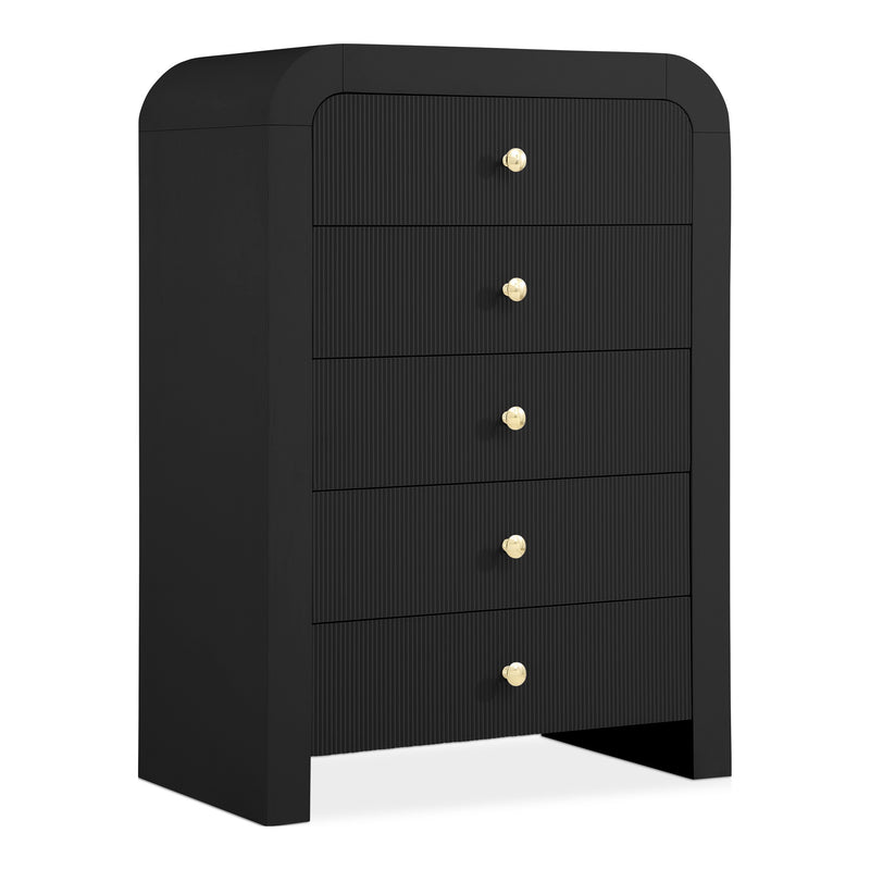 Artisto Ash Veneer Chest in Black