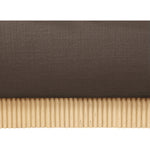 Rigby Linen Textured Fabric Upholstered King Bed in Brown