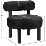 Ambre Vegan Shearling Fabric Upholstered Accent Chair (33065-) in Black