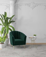 Rosemont Velvet Accent Armchair in Green