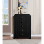 Artisto Ash Veneer Chest in Black