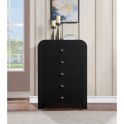 Artisto Ash Veneer Chest in Black