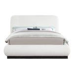 Rigby Linen Textured Fabric Upholstered King Bed in Cream