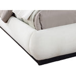 Rigby Linen Textured Fabric Upholstered King Bed in Cream