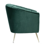 Rosemont Velvet Accent Armchair in Green