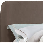Rigby Linen Textured Fabric Upholstered Queen Bed in Brown