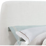 Rigby Linen Textured Fabric Upholstered Queen Bed in Cream