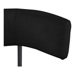 Rivage Linen Textured Fabric Upholstered Dining Chair in Black