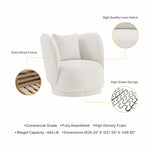 Siri Upholstered Lounge Chair in Cream