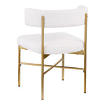 Rivage Linen Textured Fabric Upholstered Dining Chair in Cream
