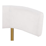 Rivage Linen Textured Fabric Upholstered Dining Chair in Cream