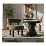 Ambre Vegan Shearling Fabric Upholstered Accent Chair (33065-) in Green