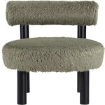 Ambre Vegan Shearling Fabric Upholstered Accent Chair (33065-) in Green