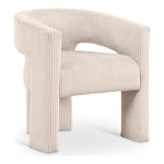 Riz Corduroy Upholstered Accent / Dining Chair in Beige