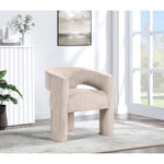 Riz Corduroy Upholstered Accent / Dining Chair in Beige