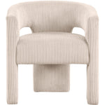 Riz Corduroy Upholstered Accent / Dining Chair in Beige