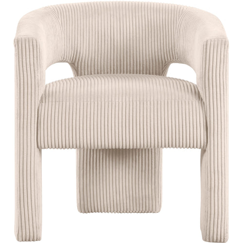 Riz Corduroy Upholstered Accent / Dining Chair in Beige