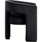 Riz Corduroy Upholstered Accent / Dining Chair in Black