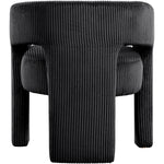 Riz Corduroy Upholstered Accent / Dining Chair in Black