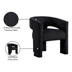 Riz Corduroy Upholstered Accent / Dining Chair in Black