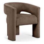 Riz Corduroy Upholstered Accent / Dining Chair in Brown