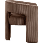 Riz Corduroy Upholstered Accent / Dining Chair in Brown