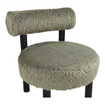 Ambre Vegan Shearling Fabric Upholstered Accent Chair (33065-) in Green