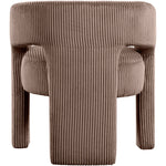 Riz Corduroy Upholstered Accent / Dining Chair in Brown