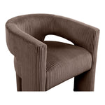 Riz Corduroy Upholstered Accent / Dining Chair in Brown