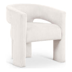 Riz Corduroy Upholstered Accent / Dining Chair in Cream