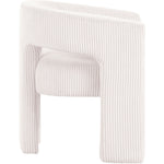 Riz Corduroy Upholstered Accent / Dining Chair in Cream