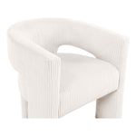 Riz Corduroy Upholstered Accent / Dining Chair in Cream