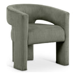 Riz Corduroy Upholstered Accent / Dining Chair in Green