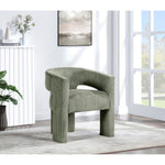 Riz Corduroy Upholstered Accent / Dining Chair in Green