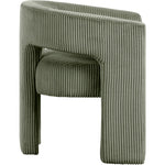 Riz Corduroy Upholstered Accent / Dining Chair in Green