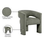 Riz Corduroy Upholstered Accent / Dining Chair in Green