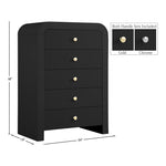 Artisto Ash Veneer Chest in Black
