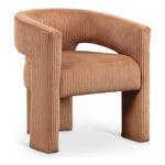 Riz Corduroy Upholstered Accent / Dining Chair in Saddle