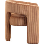 Riz Corduroy Upholstered Accent / Dining Chair in Saddle