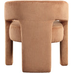 Riz Corduroy Upholstered Accent / Dining Chair in Saddle