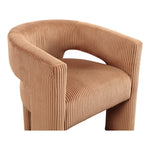 Riz Corduroy Upholstered Accent / Dining Chair in Saddle