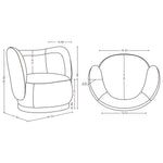 Siri Upholstered Lounge Chair in Wheat